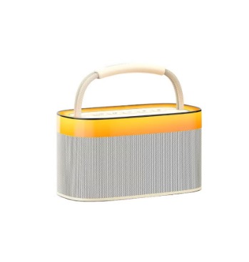 مكبر صوت ريسي فانتوم (Recci Phantom) بصوت عالي الدقة (Hi-Fi) وإضاءة RGB باللون الأوف وايت (Off White) - بطارية 4000 مللي أمبير - طراز W40.
